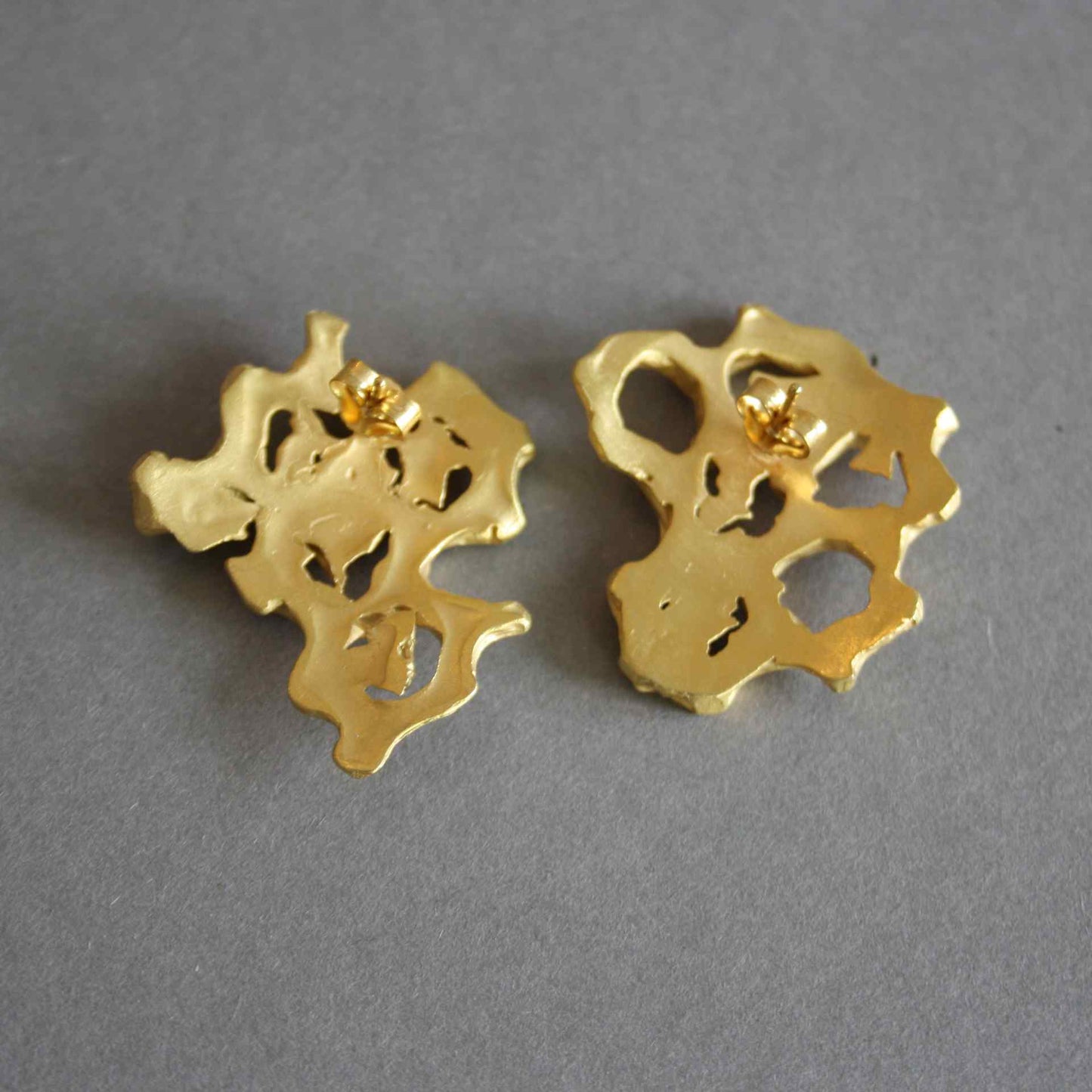 Stud earrings 925 silver gold plated