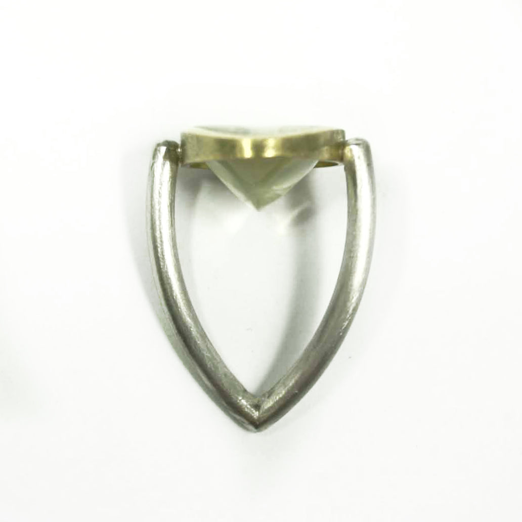 Ring 750er Gold 925er Silber mit Lemonquarz Gr. 54
