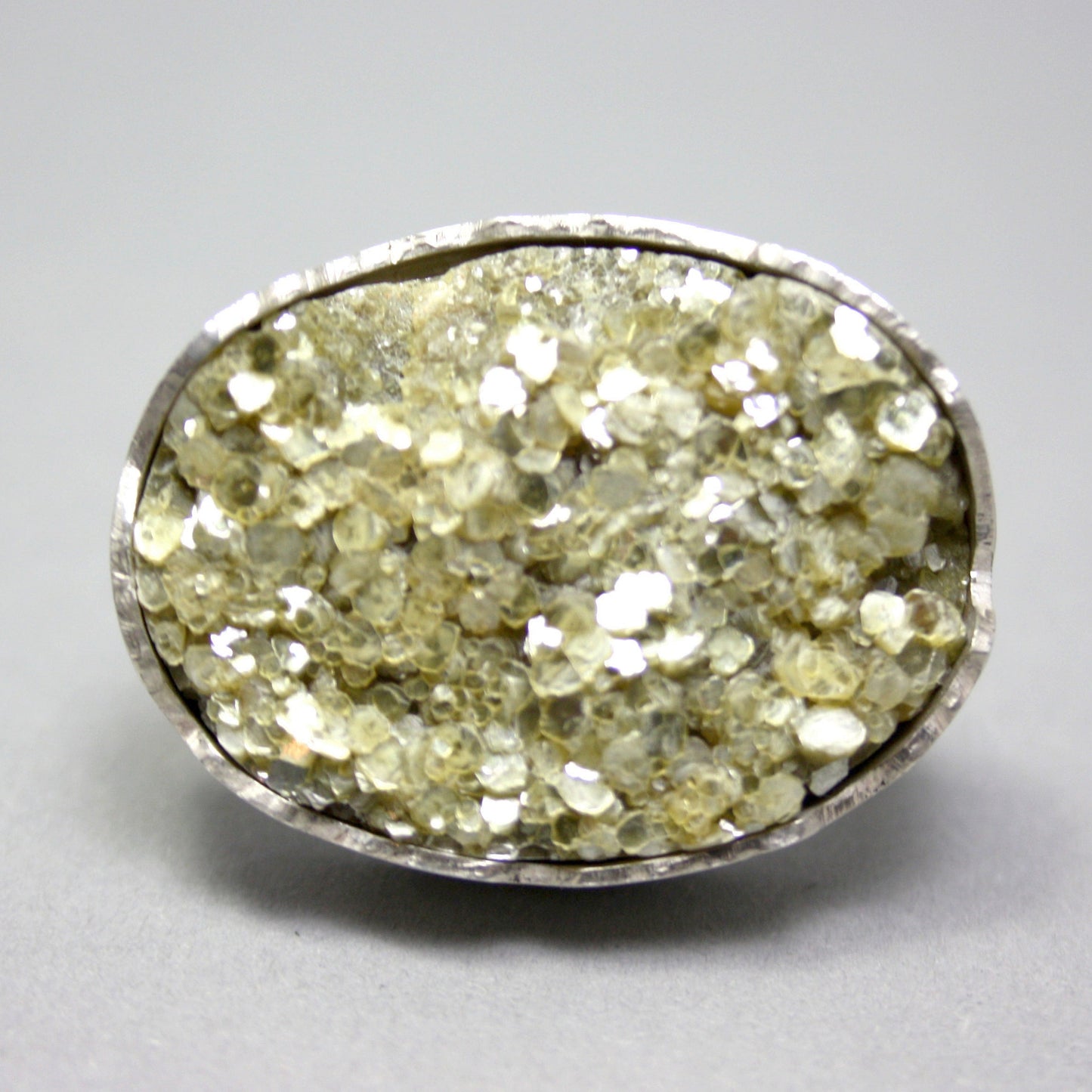 Ring 925er-Silber mit Glimmer Gr. 61