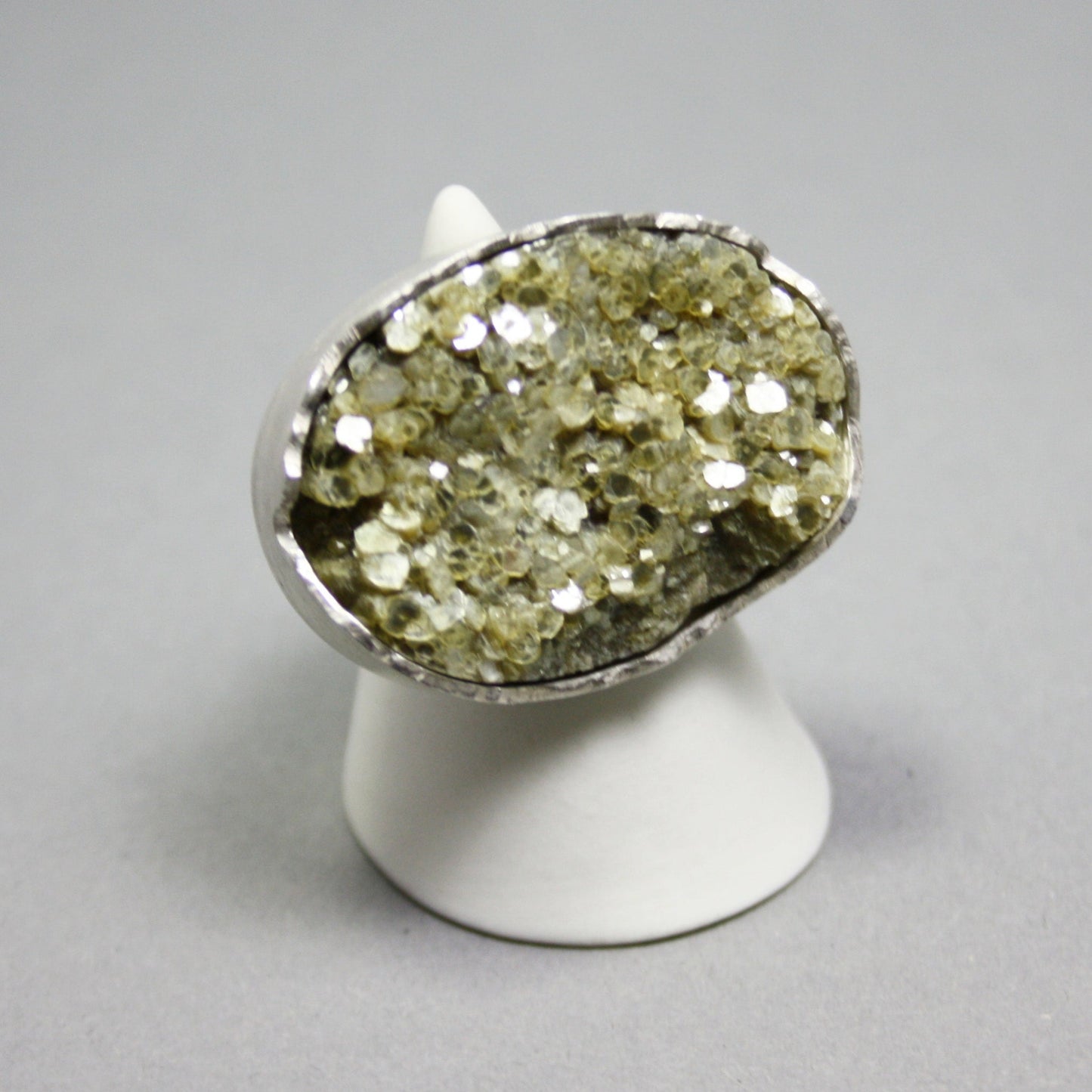 Ring 925er-Silber mit Glimmer Gr. 61