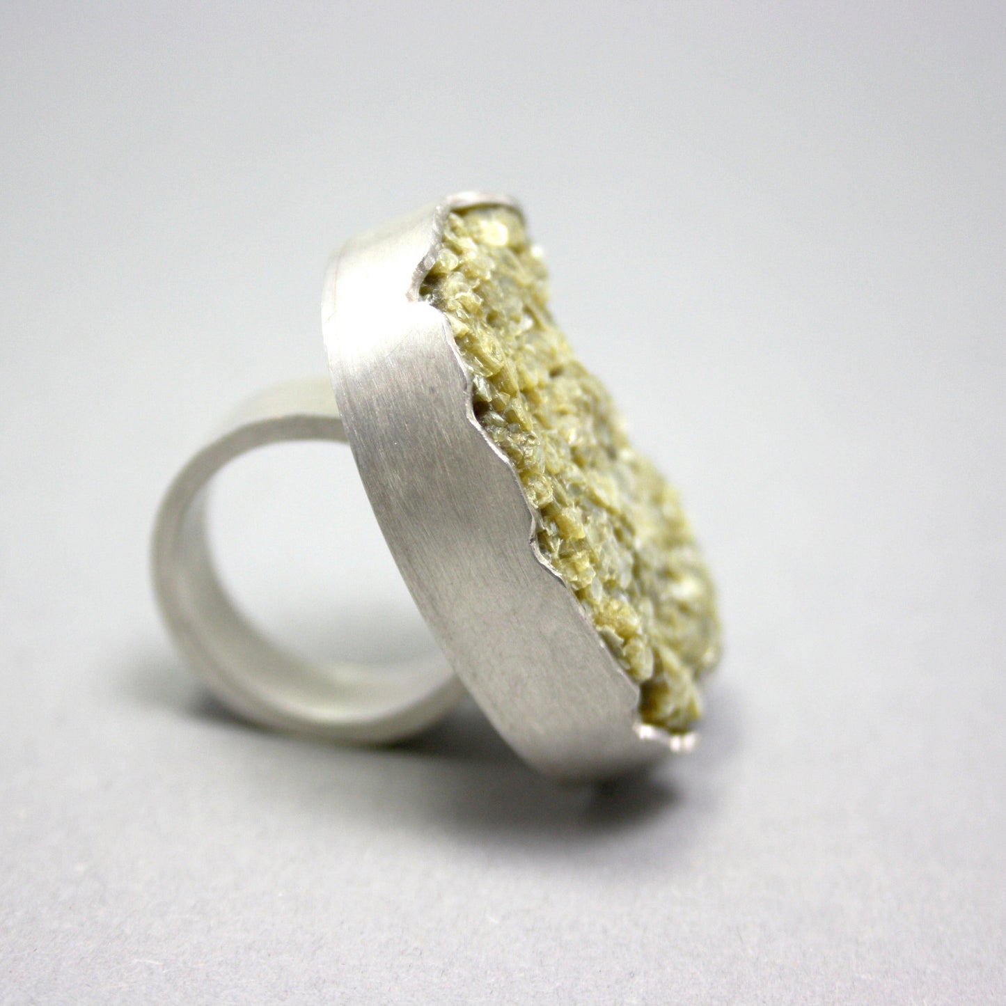 Ring 925er-Silber mit Glimmer Gr. 61