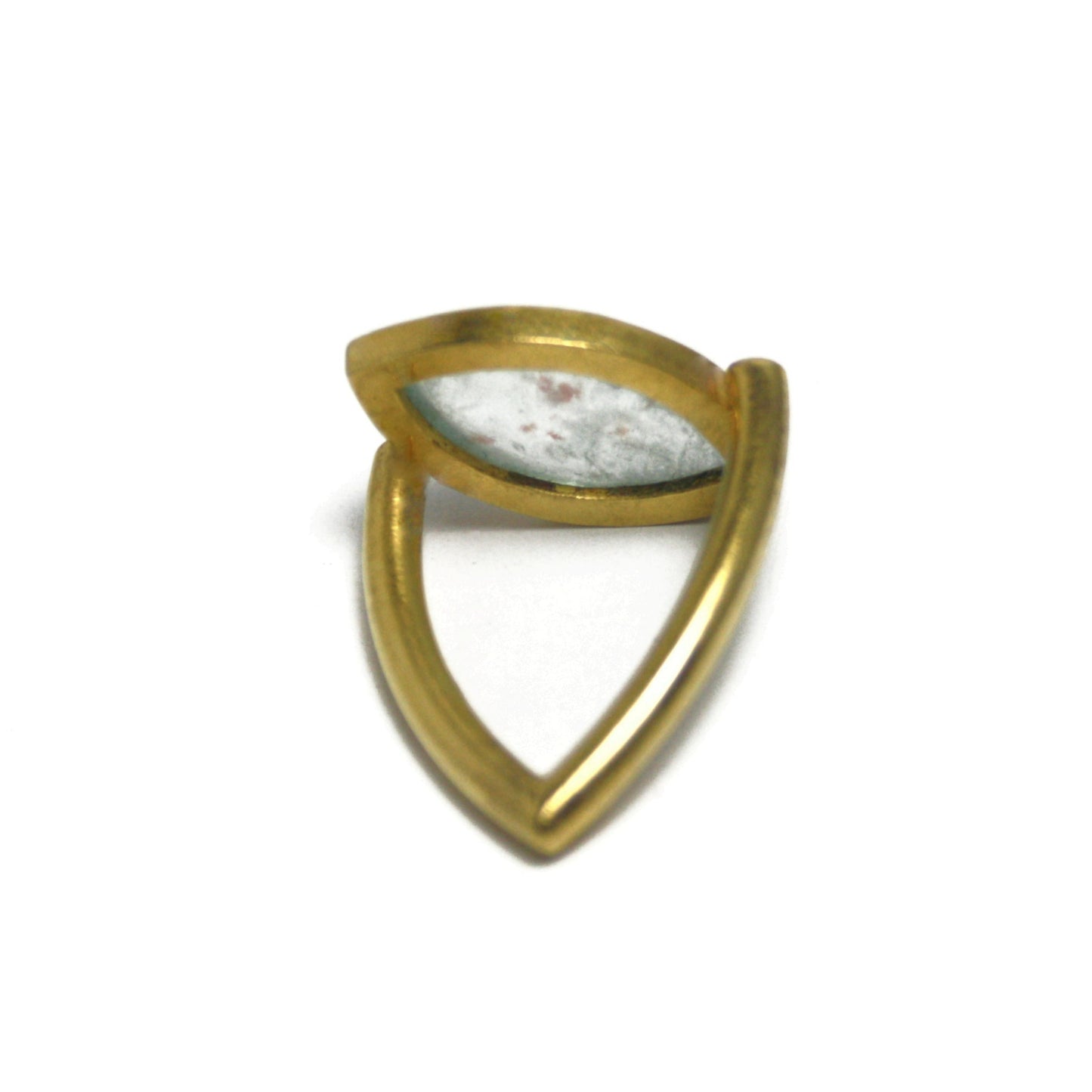 Ring mit Beryll aus 925er-Silber vergoldet Gr. 52