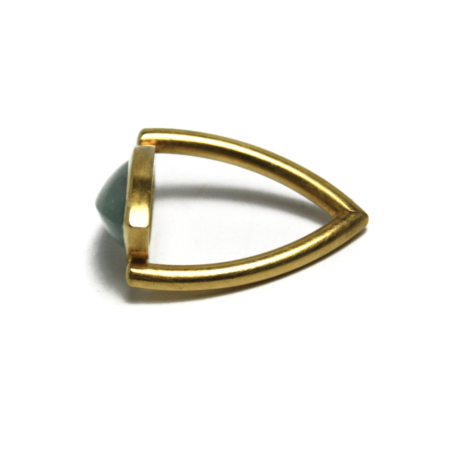 Ring mit Beryll aus 925er-Silber vergoldet Gr. 52