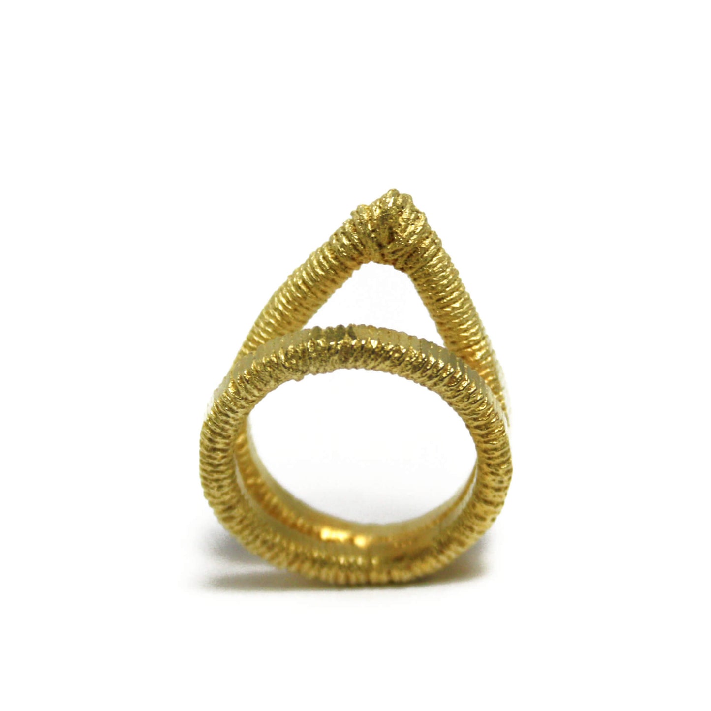 doppel Ring 925er Silber vergoldet Gr. 58