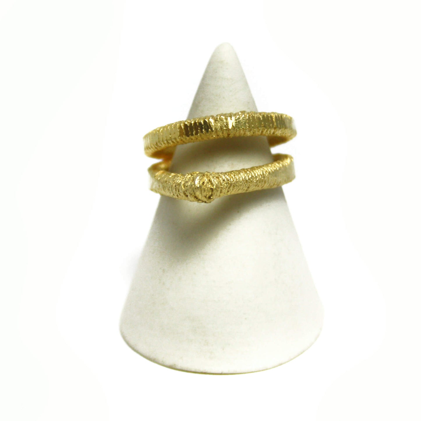 doppel Ring 925er Silber vergoldet Gr. 58