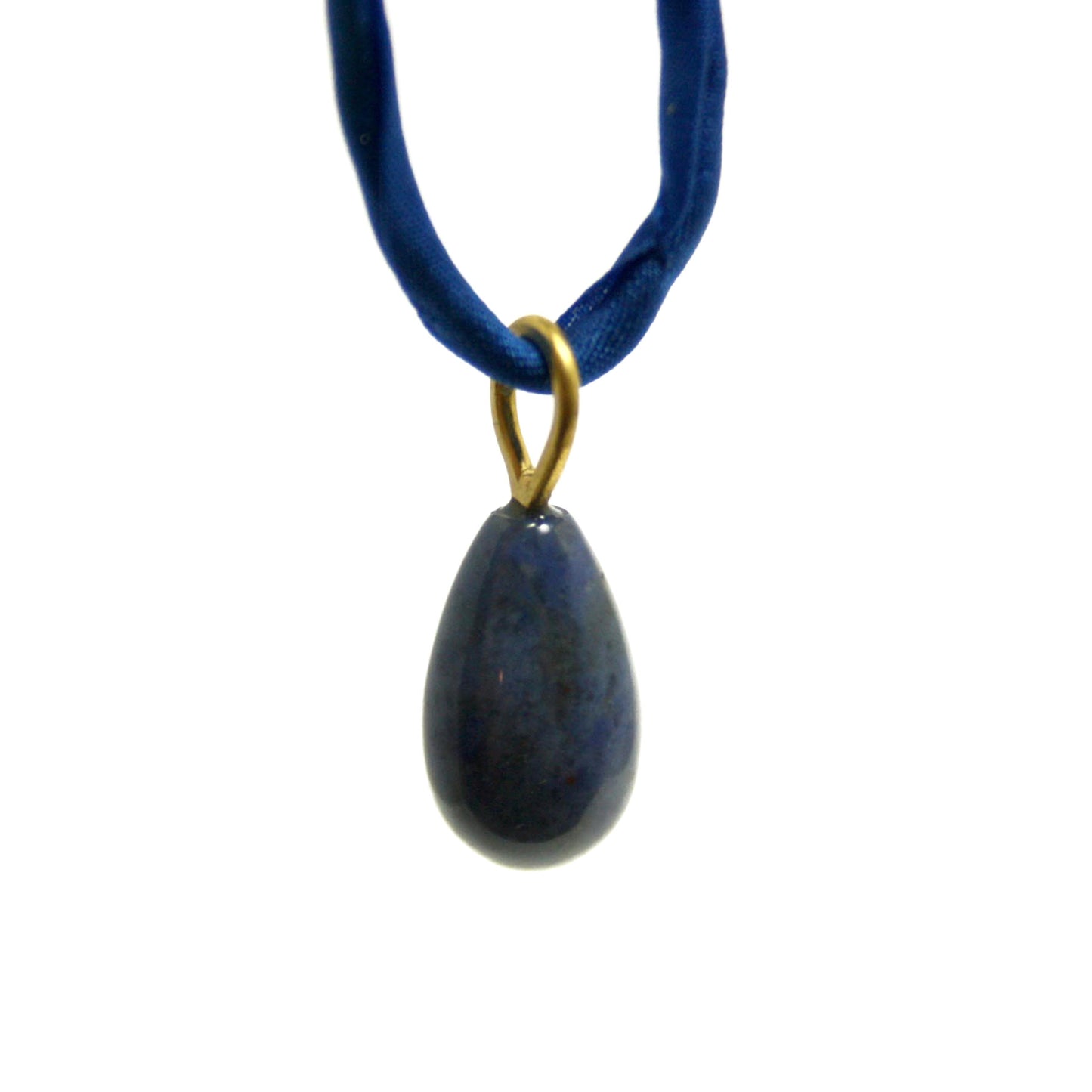 Pendant Dumortierite 925 silver gold plated