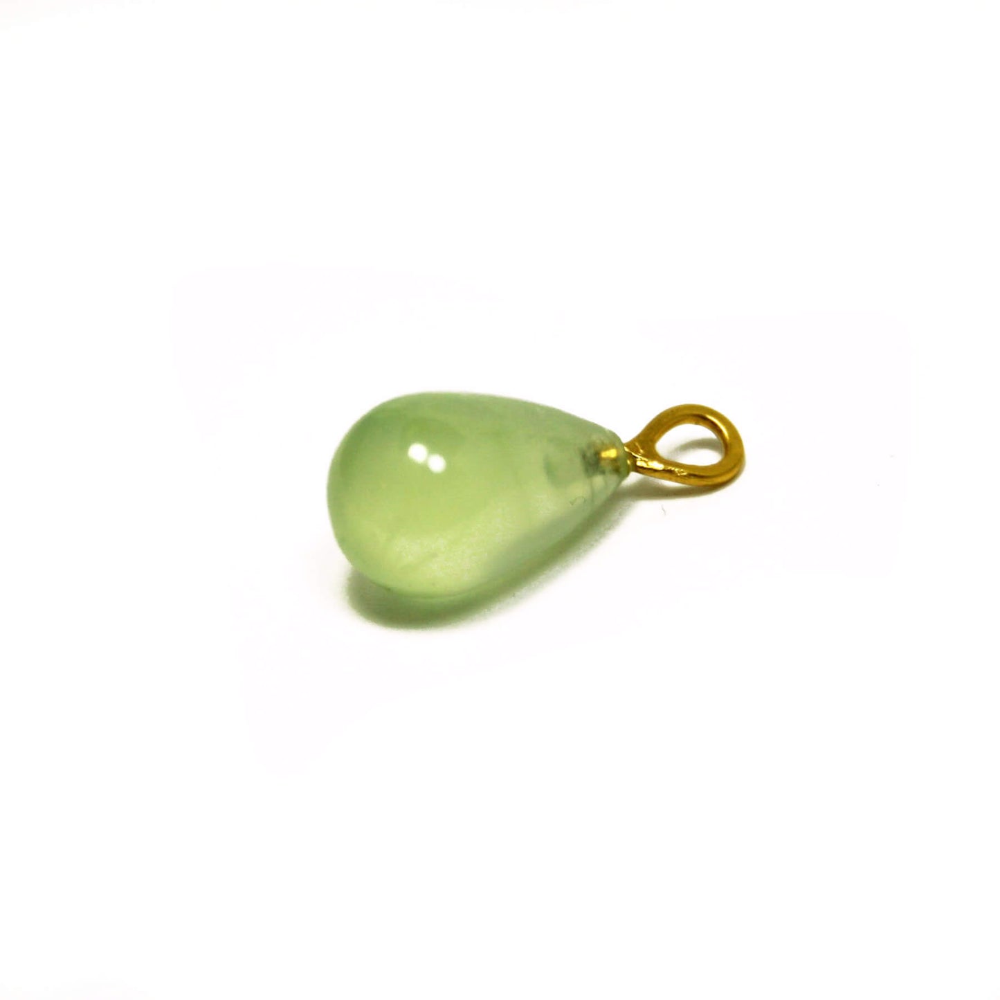 Pendant Prehnite 925 silver gold-plated