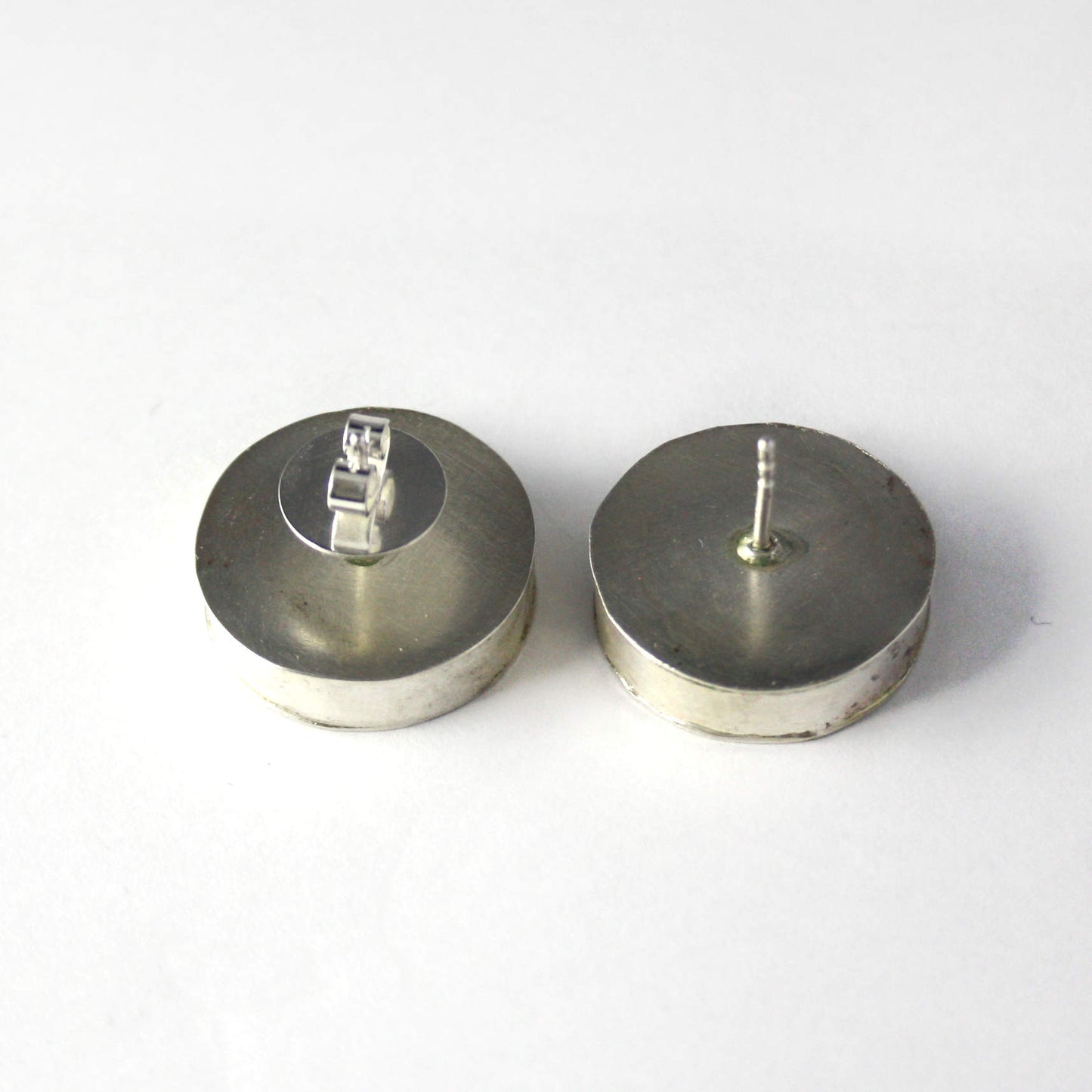Ear studs 925 silver hollow mounted