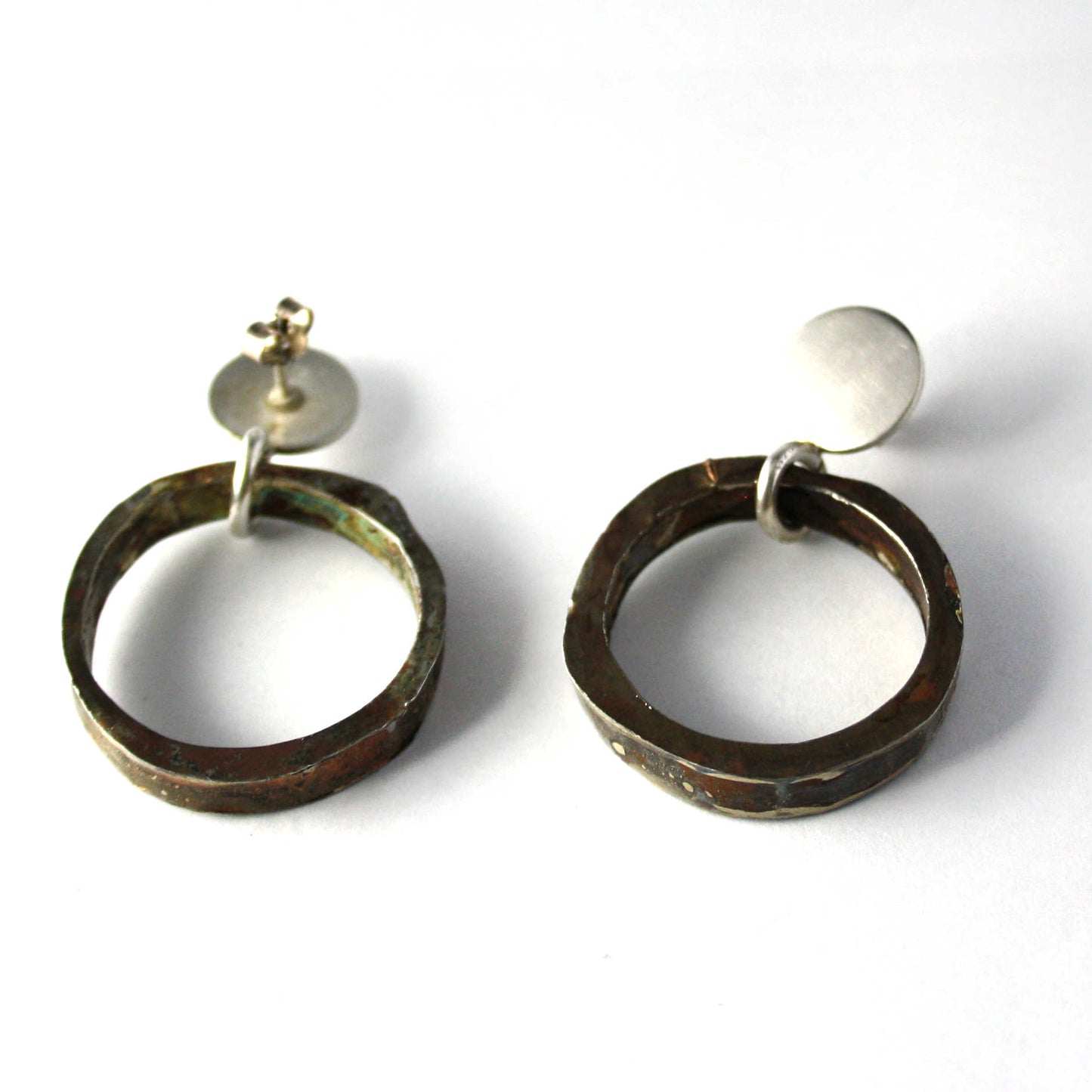 Ohrstecker 925-Silber und Recycling Weißblech