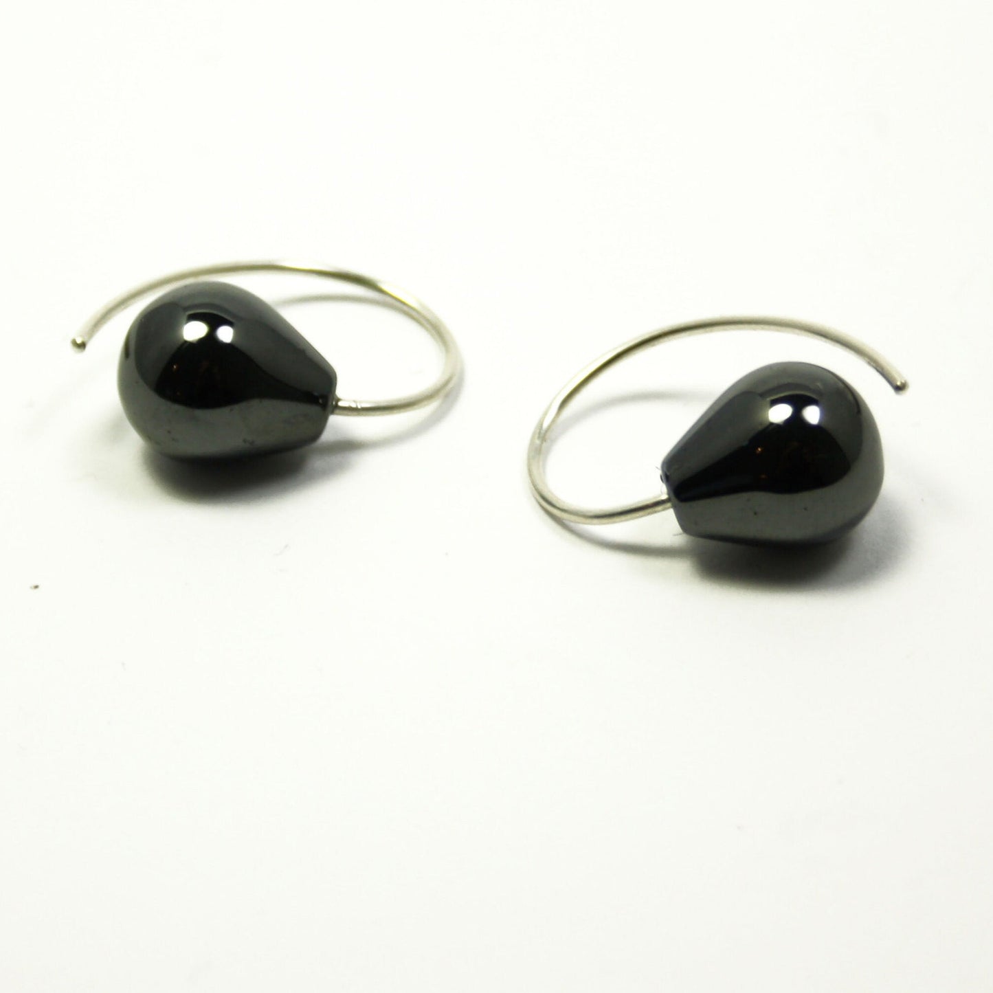 Earrings hematite 925 silver