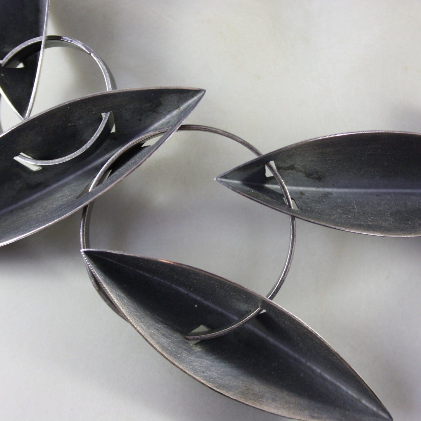 Necklace made of blackened 925 silver, unique piece