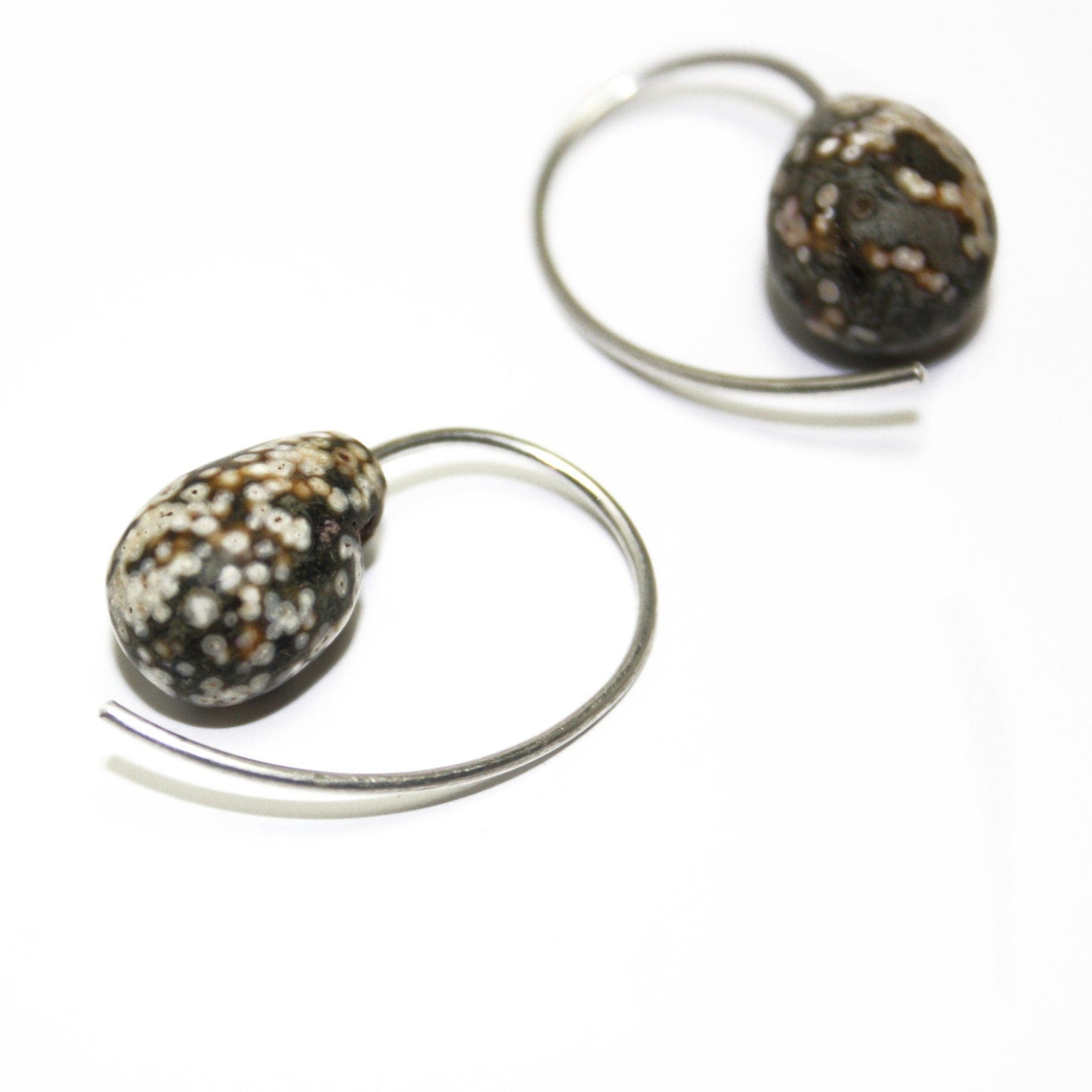 Jasper earrings 925 silver