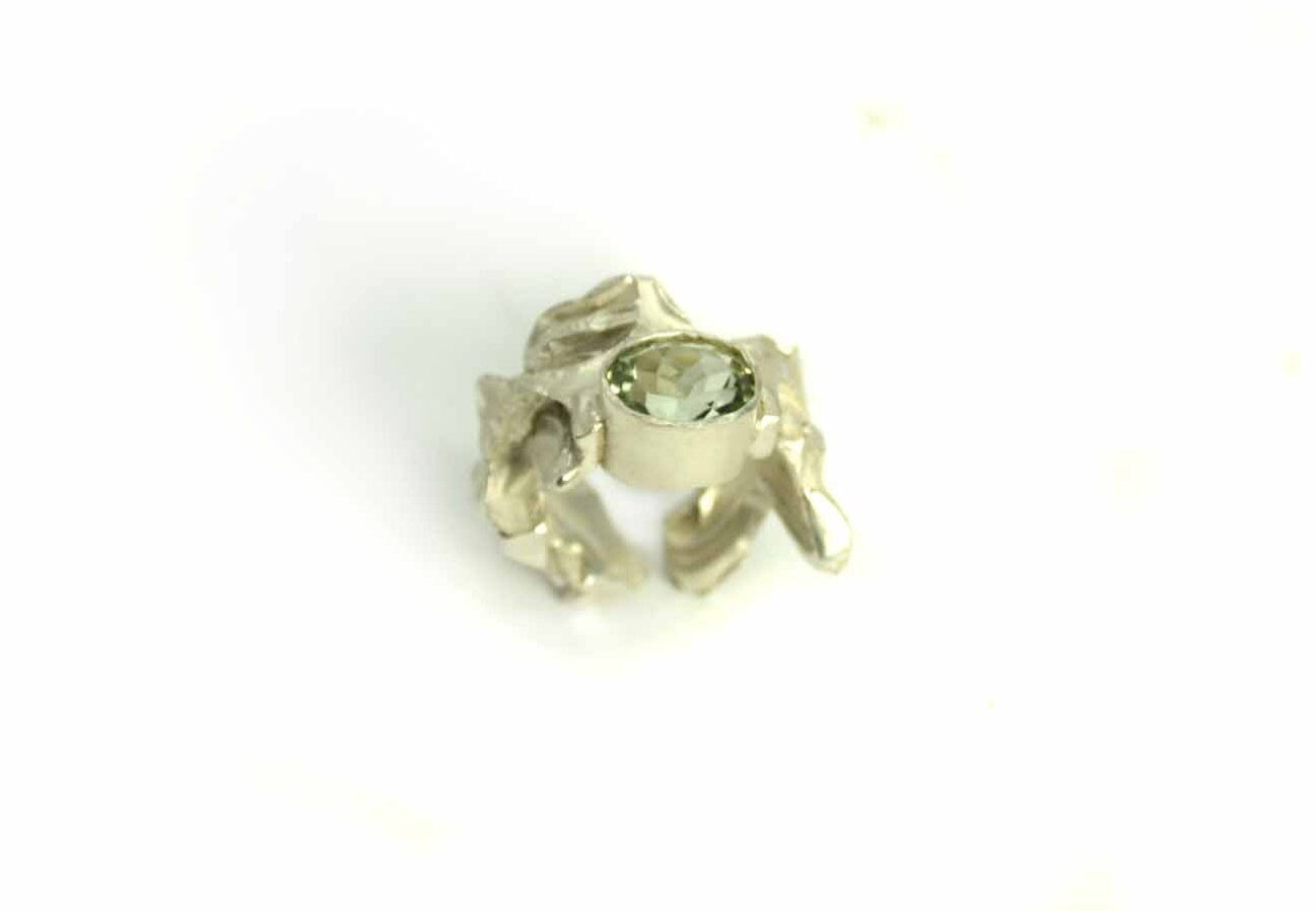 Ring 925er Silber mit Prasiolith Gr. 58