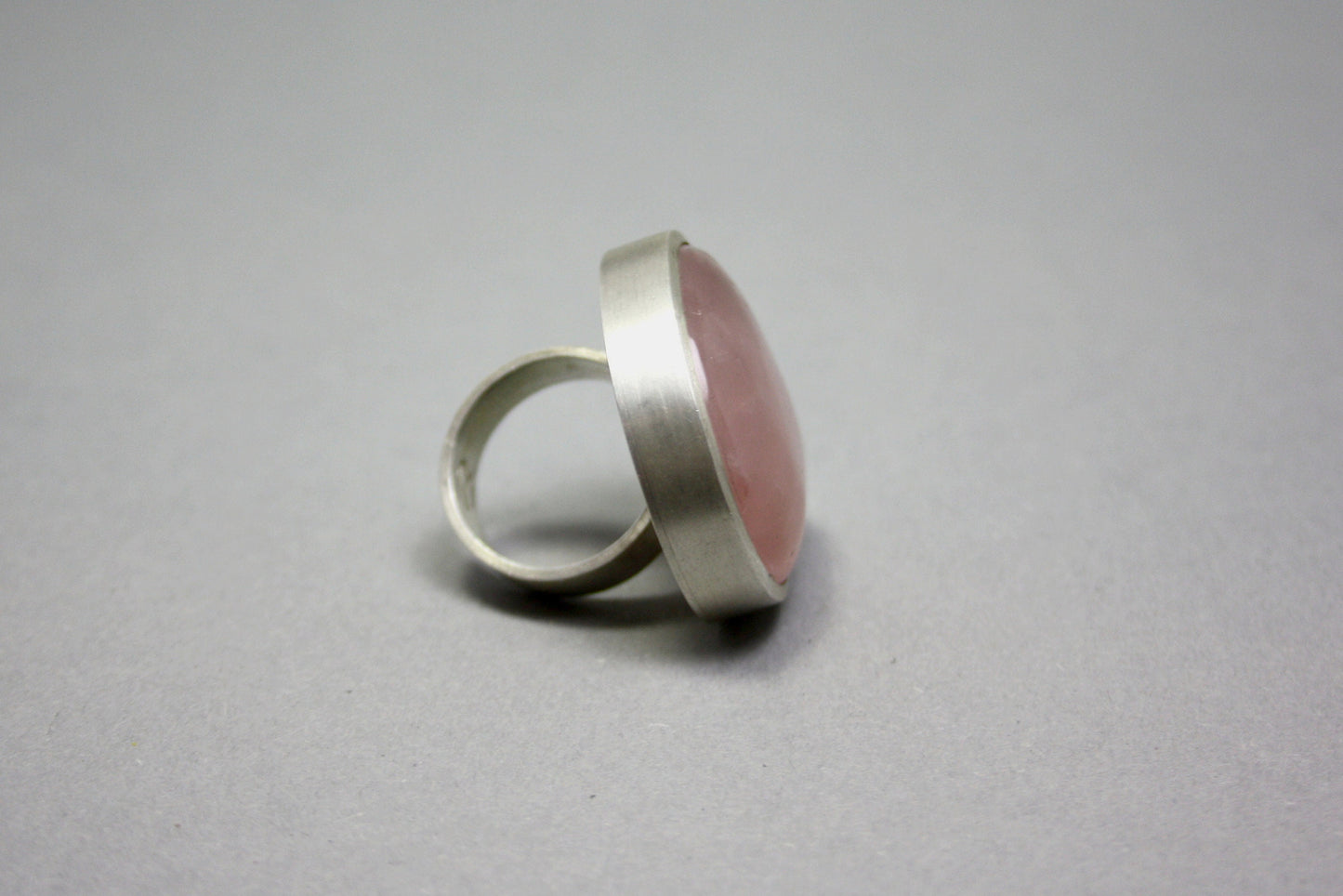Ring 925er Silber mit Rosenquarz Gr. 55