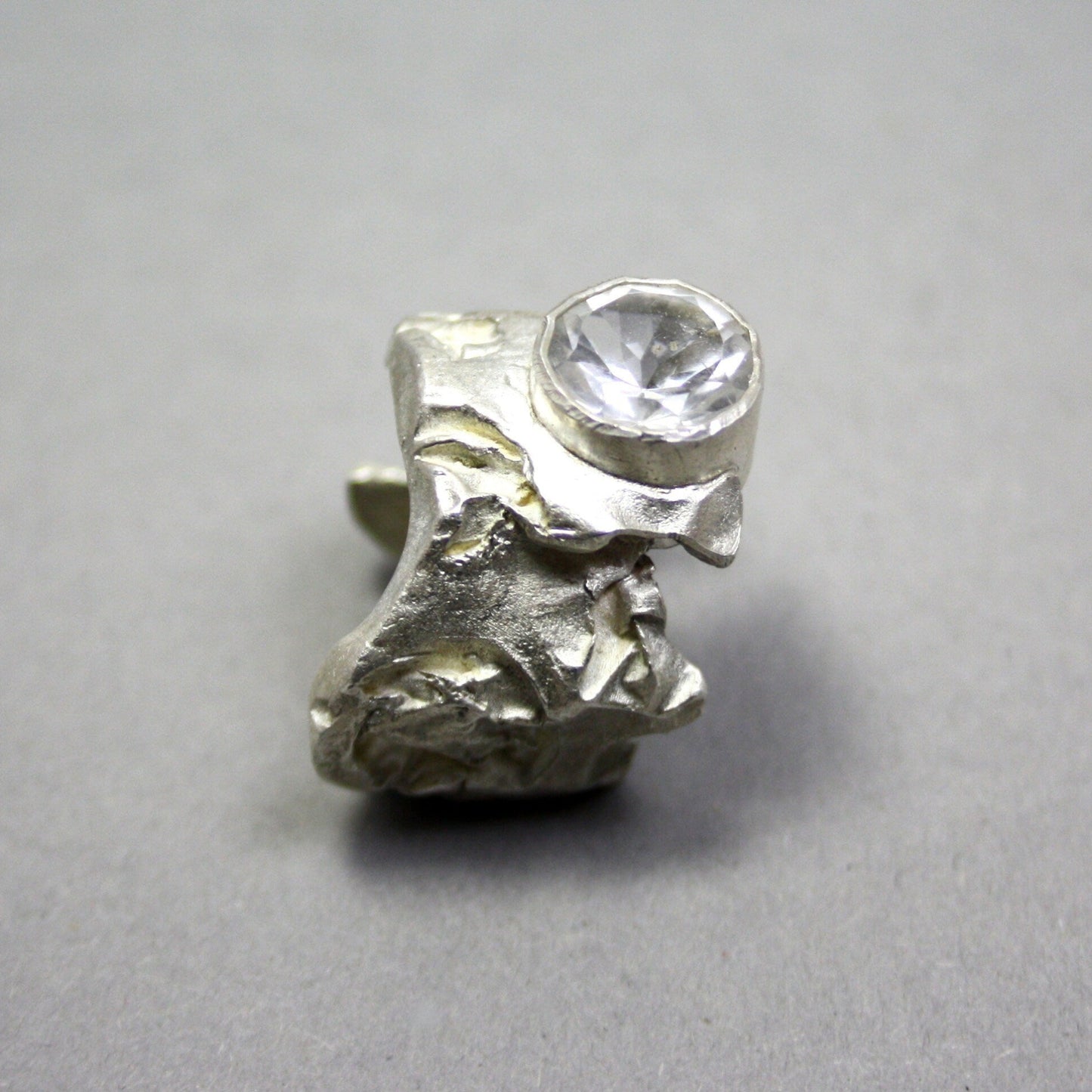 Ring 925er Silber mit Bergkristall Gr. 54