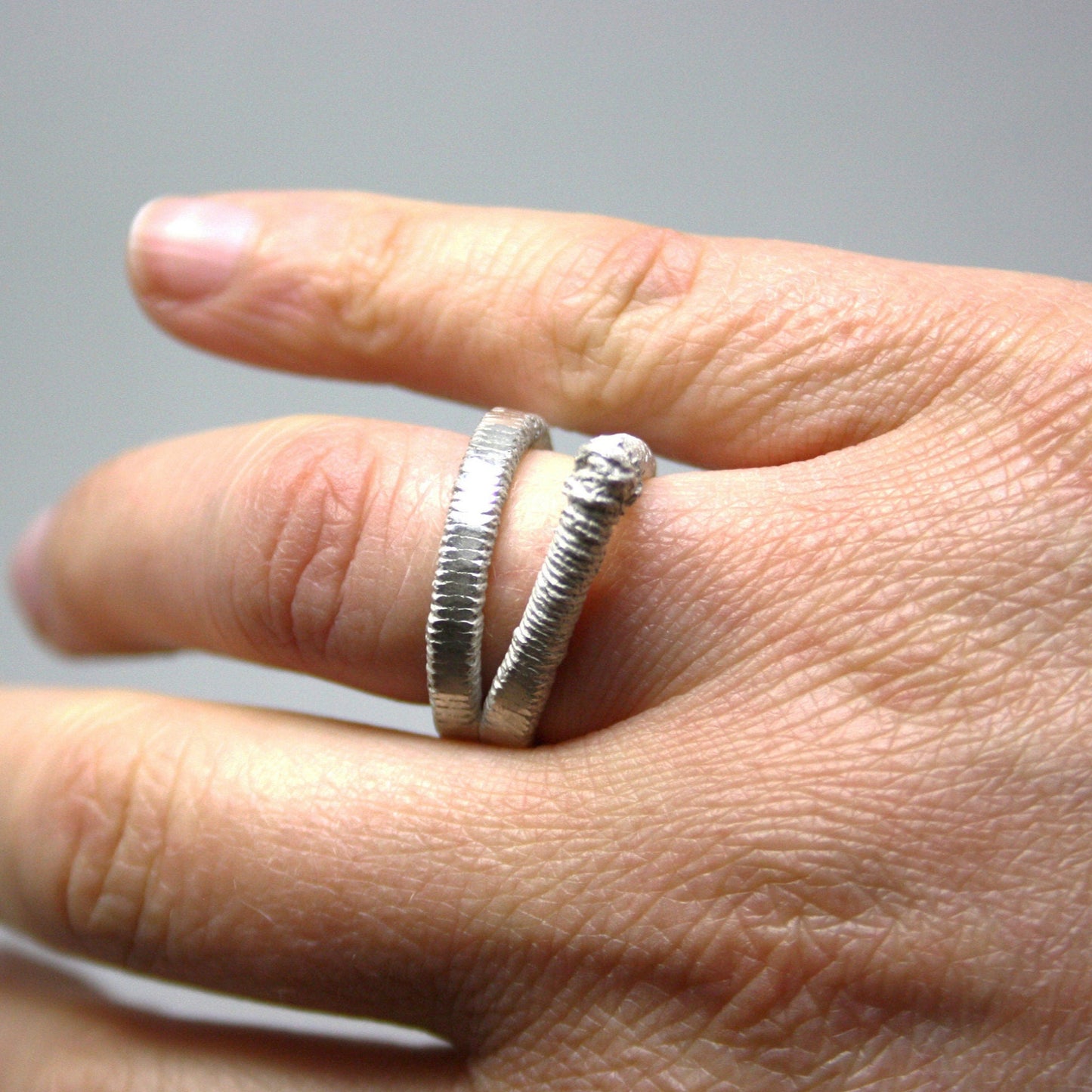 double ring 925 silver size. 55