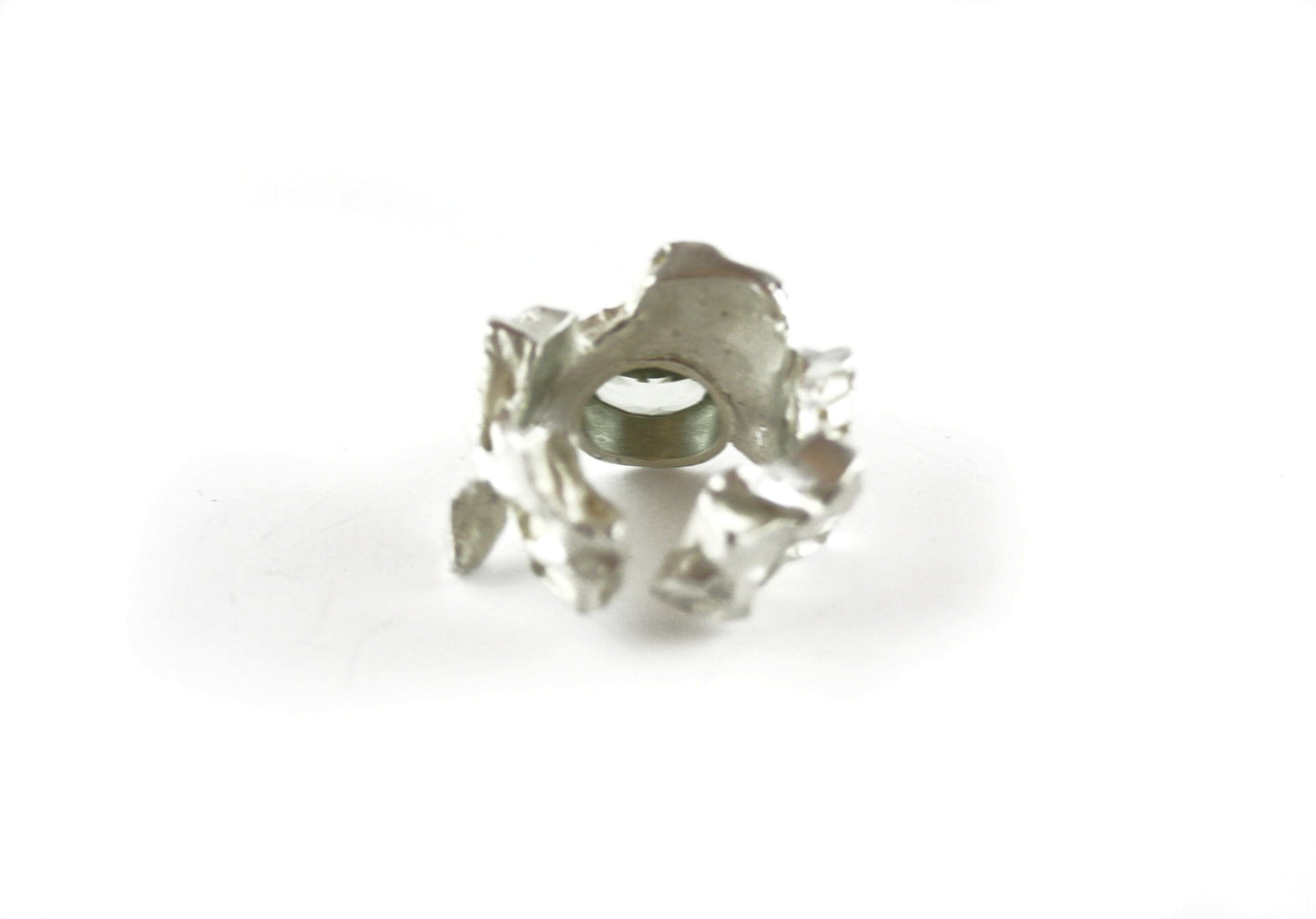 Ring 925 silver with prasiolite size. 58