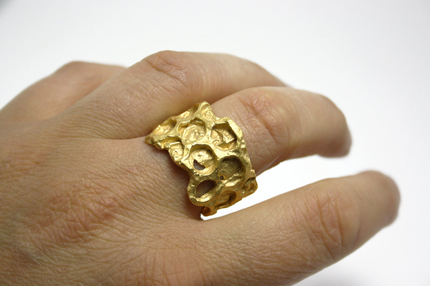 Ring 925 silver gold-plated size. 57