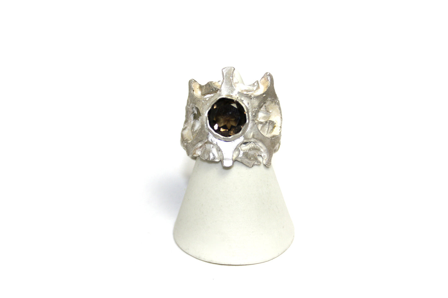 Ring 925er Silber mit Rauchquarz Gr. 58