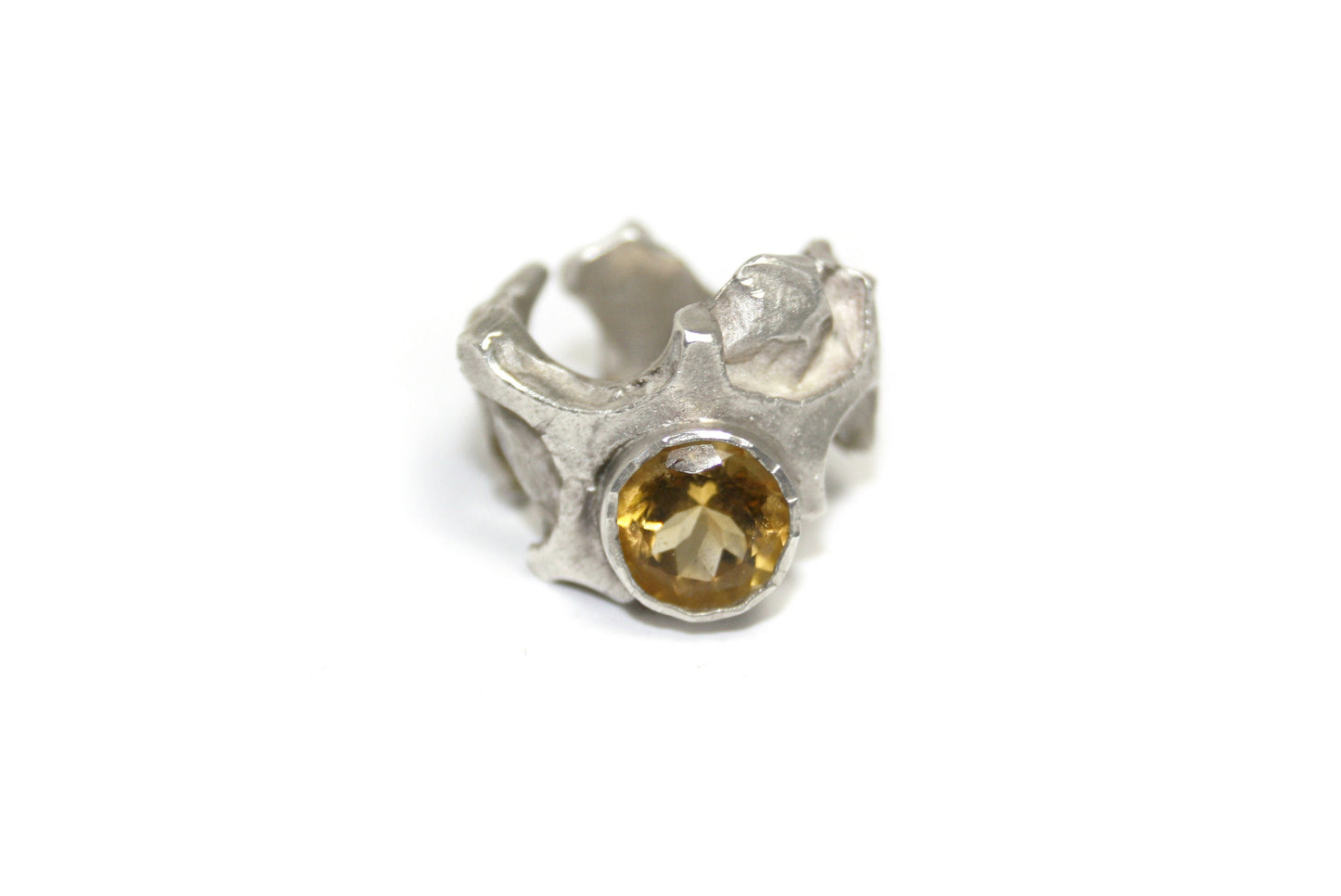 Ring 925er Silber mit Citrin Gr. 55