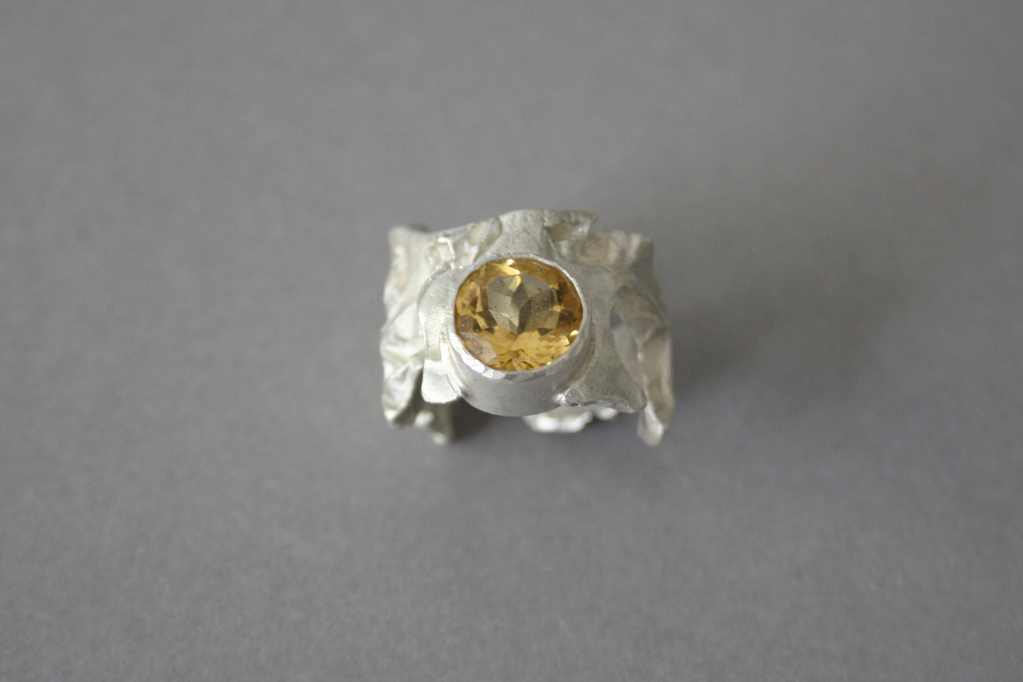 Ring 925er Silber mit Citrin Gr. 54
