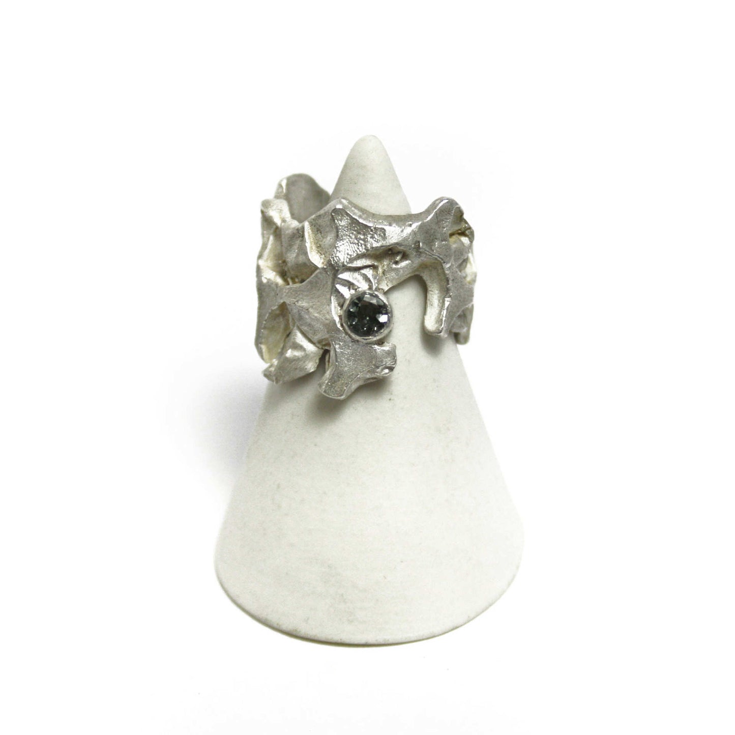 Ring 925er Silber mit zart grünem Turmalin Gr. 55