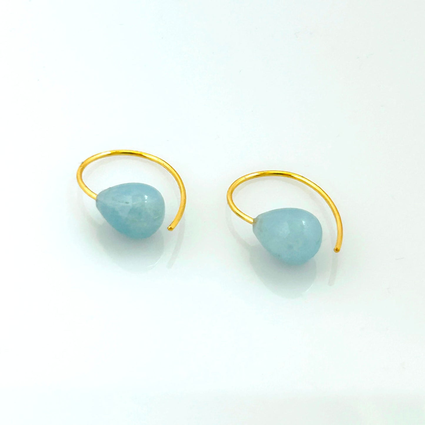 Ohrhänger Aquamarin 925-Silber vergoldet