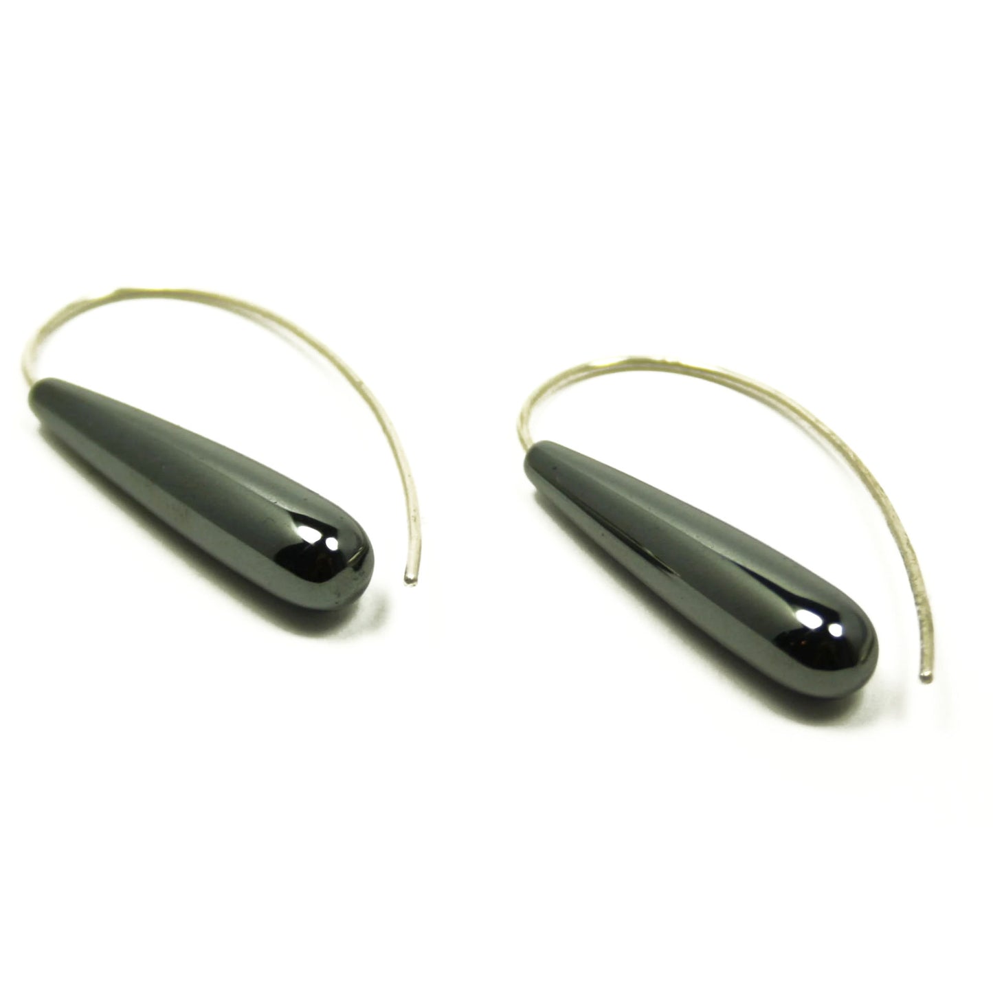 Earrings hematite 925 silver