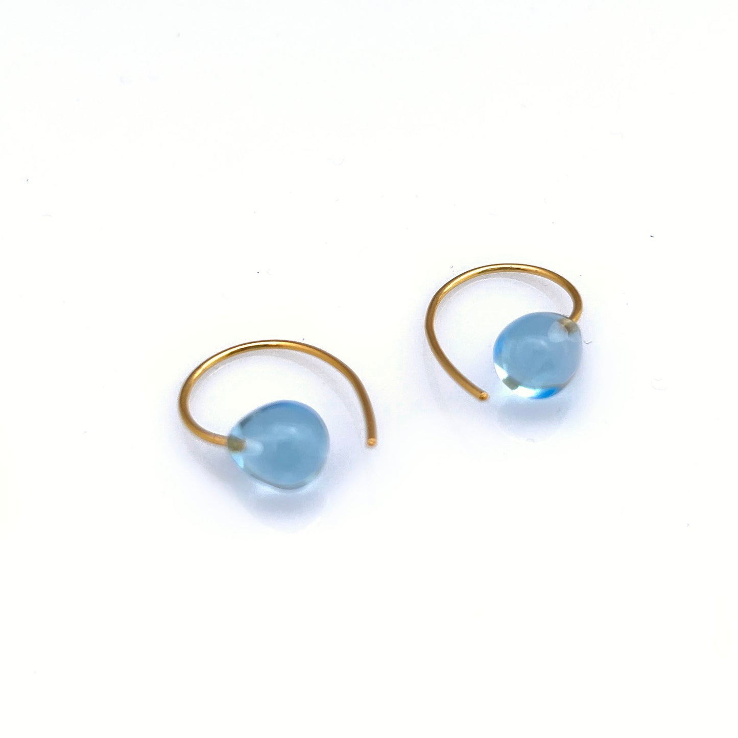 Topaz earrings 925 silver gold-plated