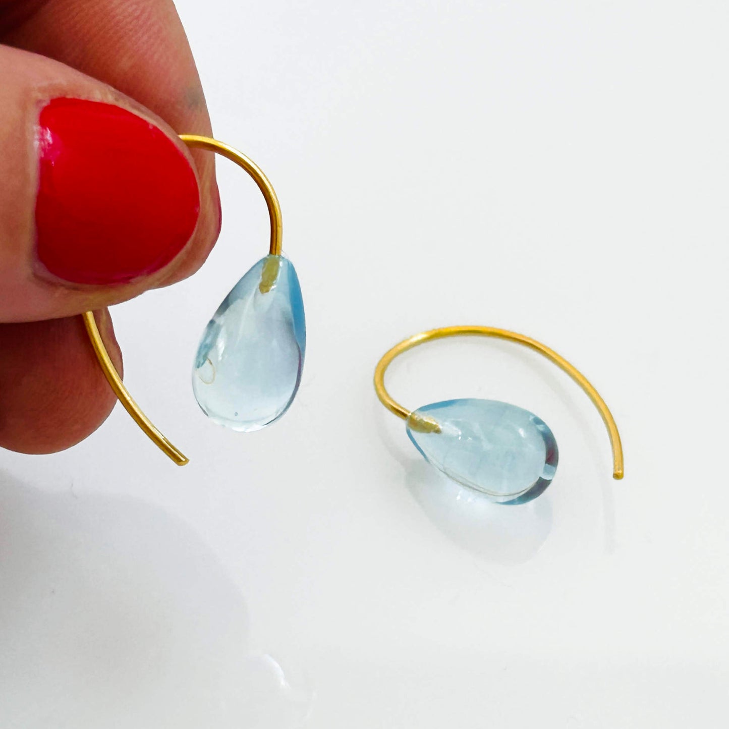 Ohrhänger Topas 925-Silber vergoldet