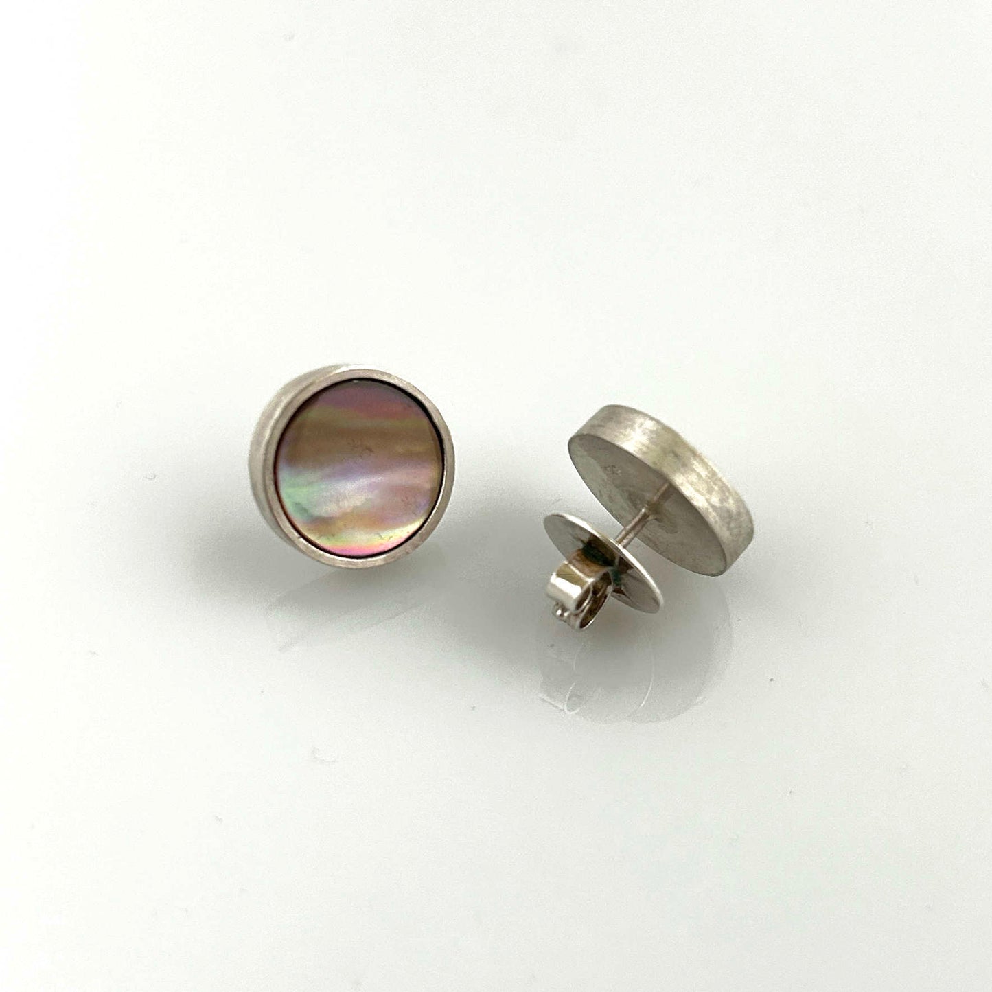 Shiny mother-of-pearl earrings 925 silver