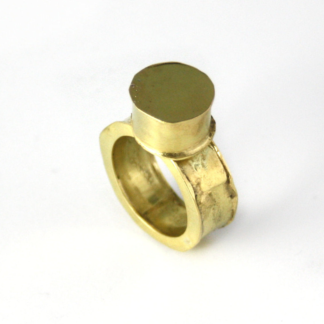 Ring 750 Gelbgold hohl montiert Gr.58