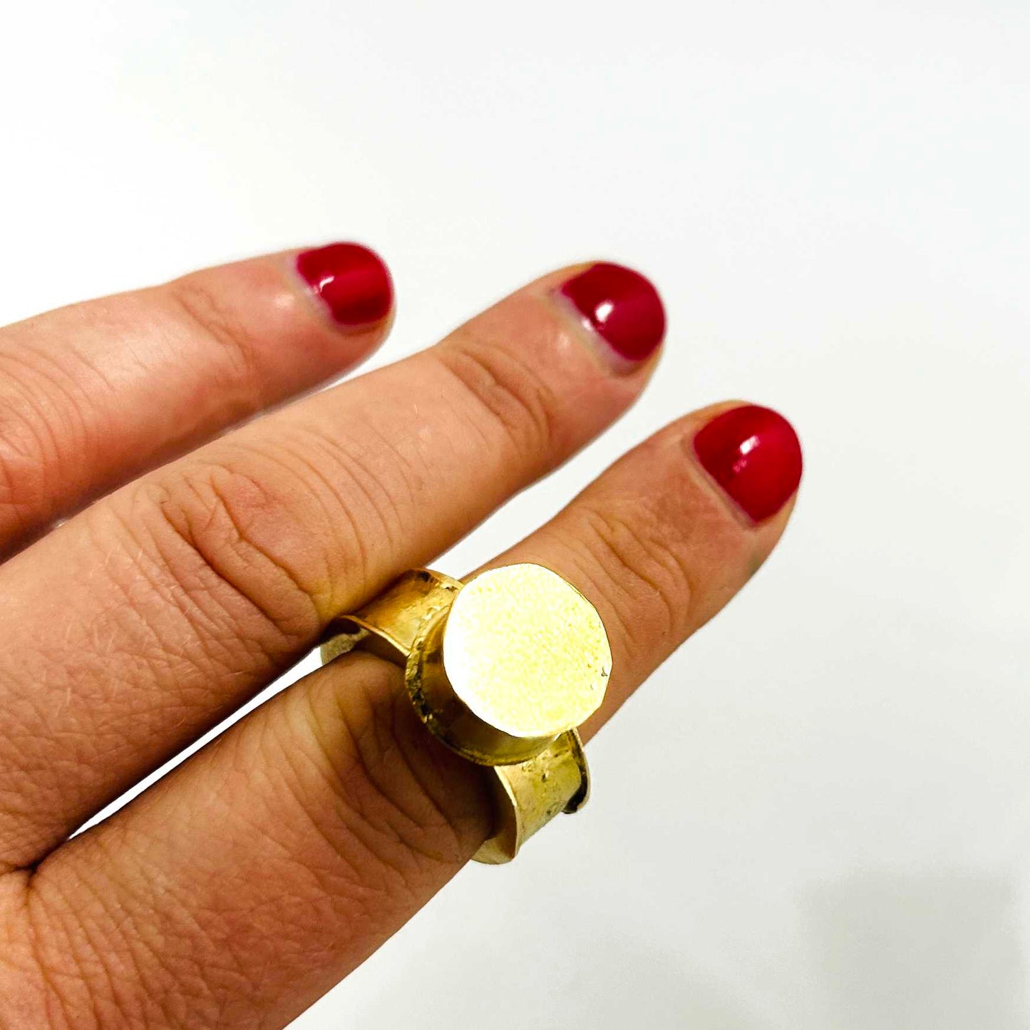 Ring 750 Gelbgold hohl montiert Gr.58