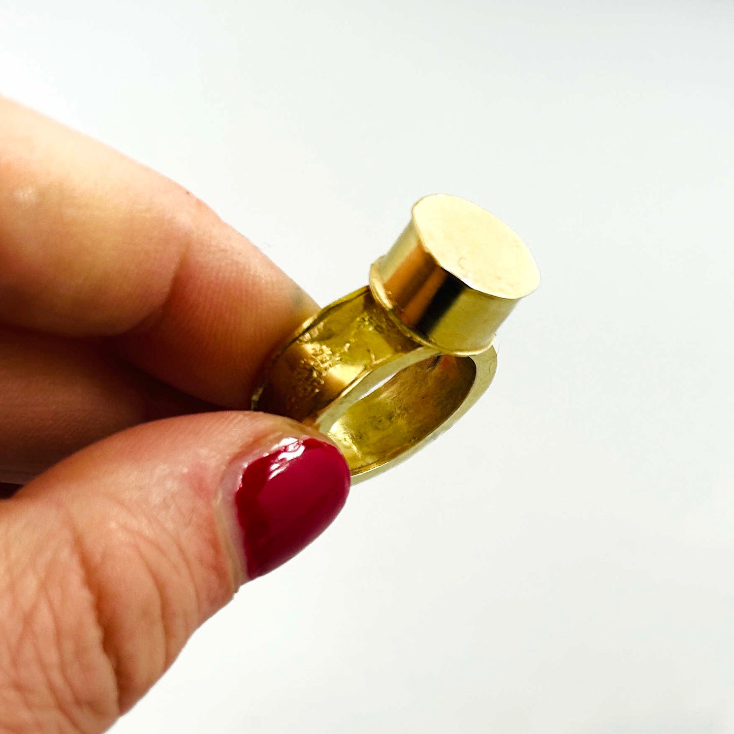 Ring 750 Gelbgold hohl montiert Gr.58