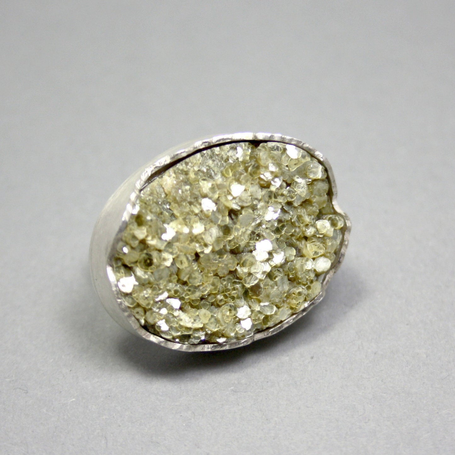 Ring 925er-Silber mit Glimmer Gr. 61
