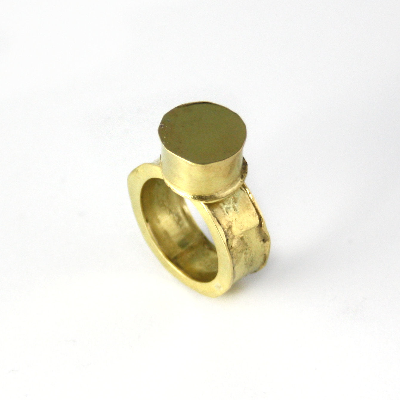 Ring 750 Gelbgold hohl montiert Gr.58