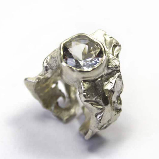 Ring 925 silver with rock crystal size. 55