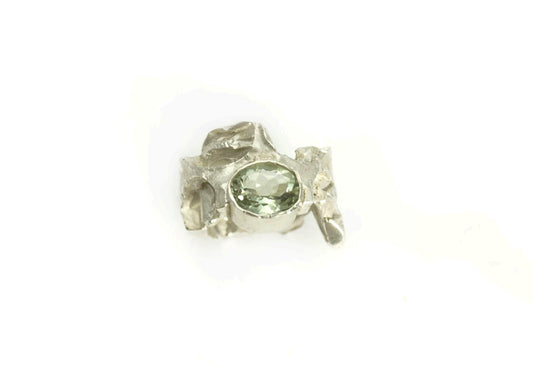 Ring 925 silver with prasiolite size. 58