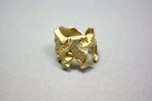 Ring 925 silver gold-plated size. 53