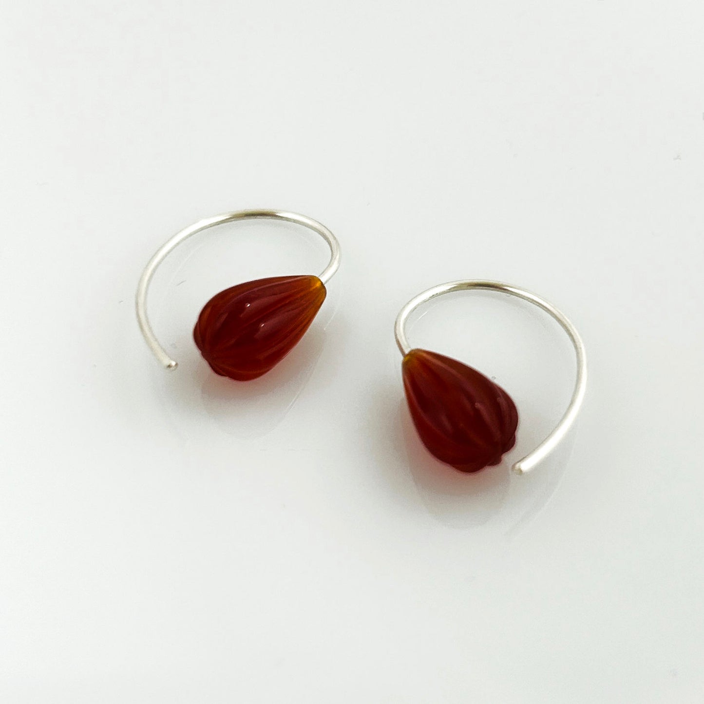 Earrings carnelian 925 silver