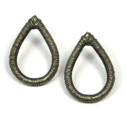 Drop earrings blackened 925 silver